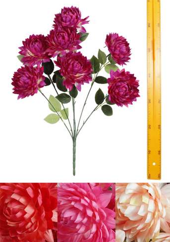 Ветка куст георгина (7гол 40см 10шт) W-001