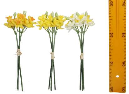 Ветка букет нарцисса (3в 30см 20шт) H24301BP