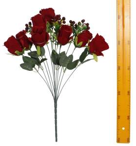 Букет роз бутон барх. с ягодками (12гол 10шт 60см) 2001 Z001