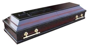 Гроб ГЛЯНЕЦ №11 саркофаг накладной крест (200см)