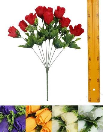 Ветка букет для венка розочки (9гол 48см 20шт) Y09-774 Ветка букет для венка розочки (9гол 48см 20шт) Y09-774