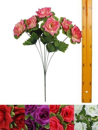Ветка букет для венка роза (6гол 50см 20шт) Y06-690 Ветка букет для венка роза (6гол 50см 20шт) Y06-690