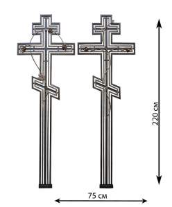 Крест на могилу металл VIP (ручная работа)