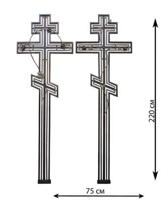 Крест на могилу металл VIP (ручная работа)