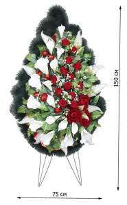 Венок украшенный № 15,5 Бархат