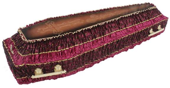 Гроб СИАШВИЛИ атлас бордо (200см)