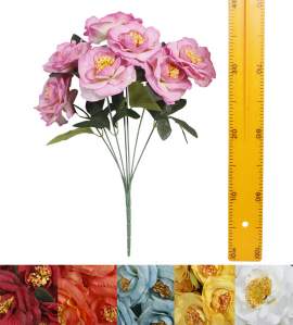 Ветка букет роза (7гол 45см 40шт) AW033 1000шт