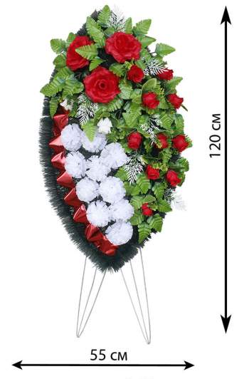 Венок для обряда похорон украшенный № 2,66 Весна