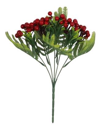 Ветка клюквы добавка (7вет 38см 40шт) Y148