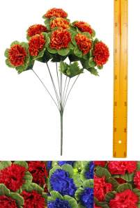 Ветка букет гвоздики (9гол 60см 20шт) Y09-596