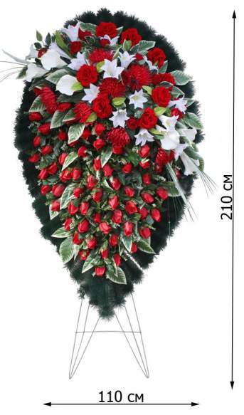 Венок для обряда похорон украшенный №5600