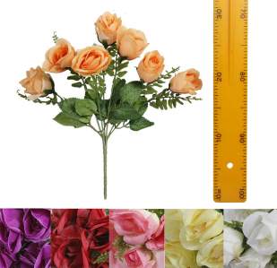 Ветка букет роза (7гол 35см 20шт) HS1206