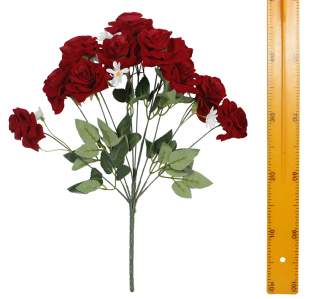 Букет роза барх. с ромашкой (50см 11гол 10шт) M008 G008