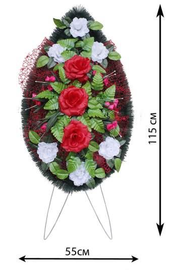 Венок для обряда похорон украшенный №1,75 Бабочка