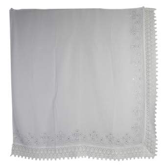 Платок крепдешин со стразами 100*100см