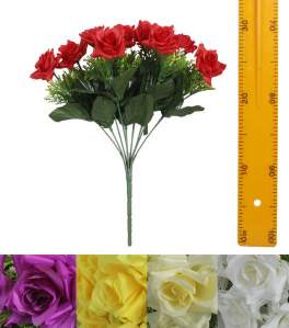 Ветка букет розочки (9гол 30см 10шт) HS24276