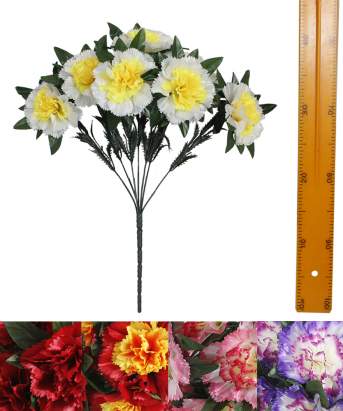 Букет гвоздика пластик c разеткой (7гол 45см 20шт) Y-2001 Букет гвоздика пластик c разеткой (7гол 45см 20шт) Y-2001