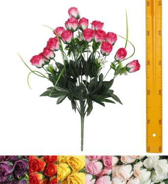 Ветка букет роза бутон (18гол 60см 20шт) N-018 240шт