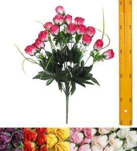 Ветка букет роза бутон (18гол 60см 20шт) N-018 240шт