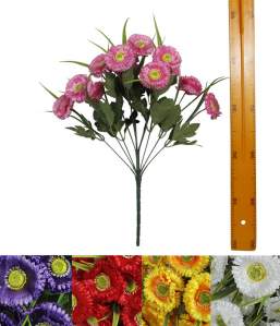 Ветка букет для венка хризантемки с осокой (12гол 48см 20шт) AW-002